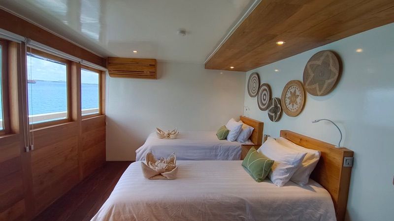 Upper deck: Adaptable Twin/Double Bed Cabin