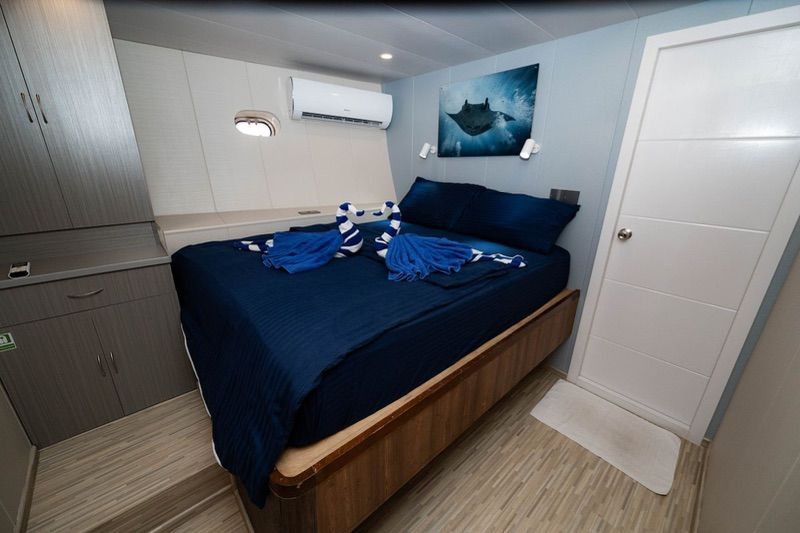 Lower deck cabin with double beds