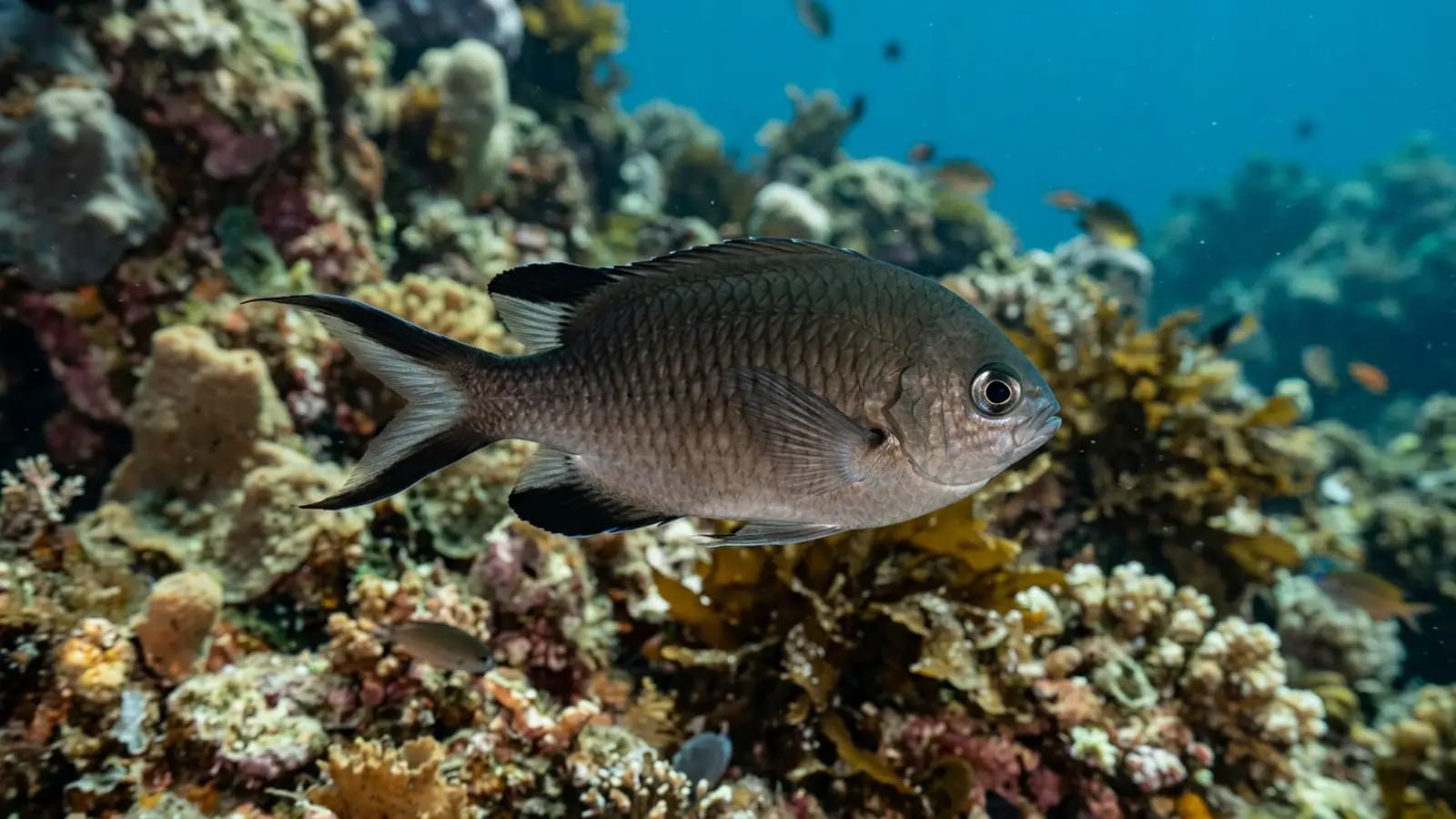 Azorean chromis at the dive site ARRAIA Reef