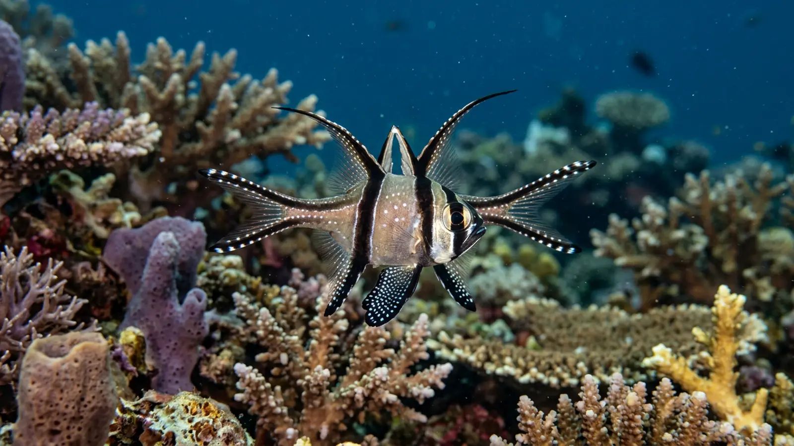 Banggai cardinalfish at the dive site Puri Jati