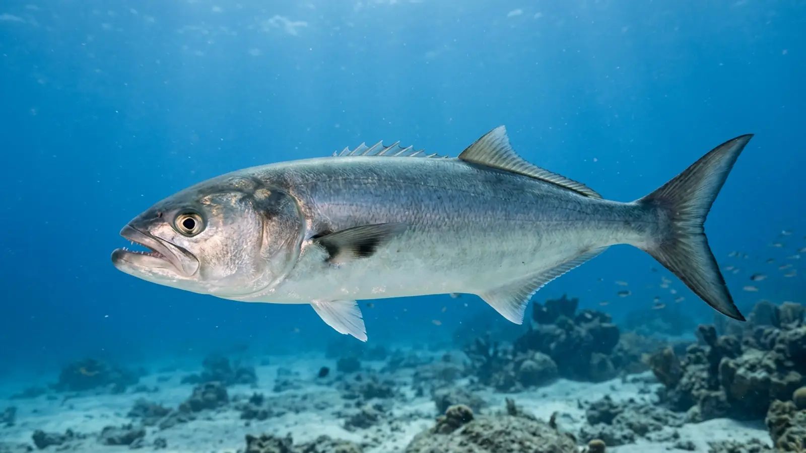 Bluefish at the dive site Angra do Heroísmo Wrecks