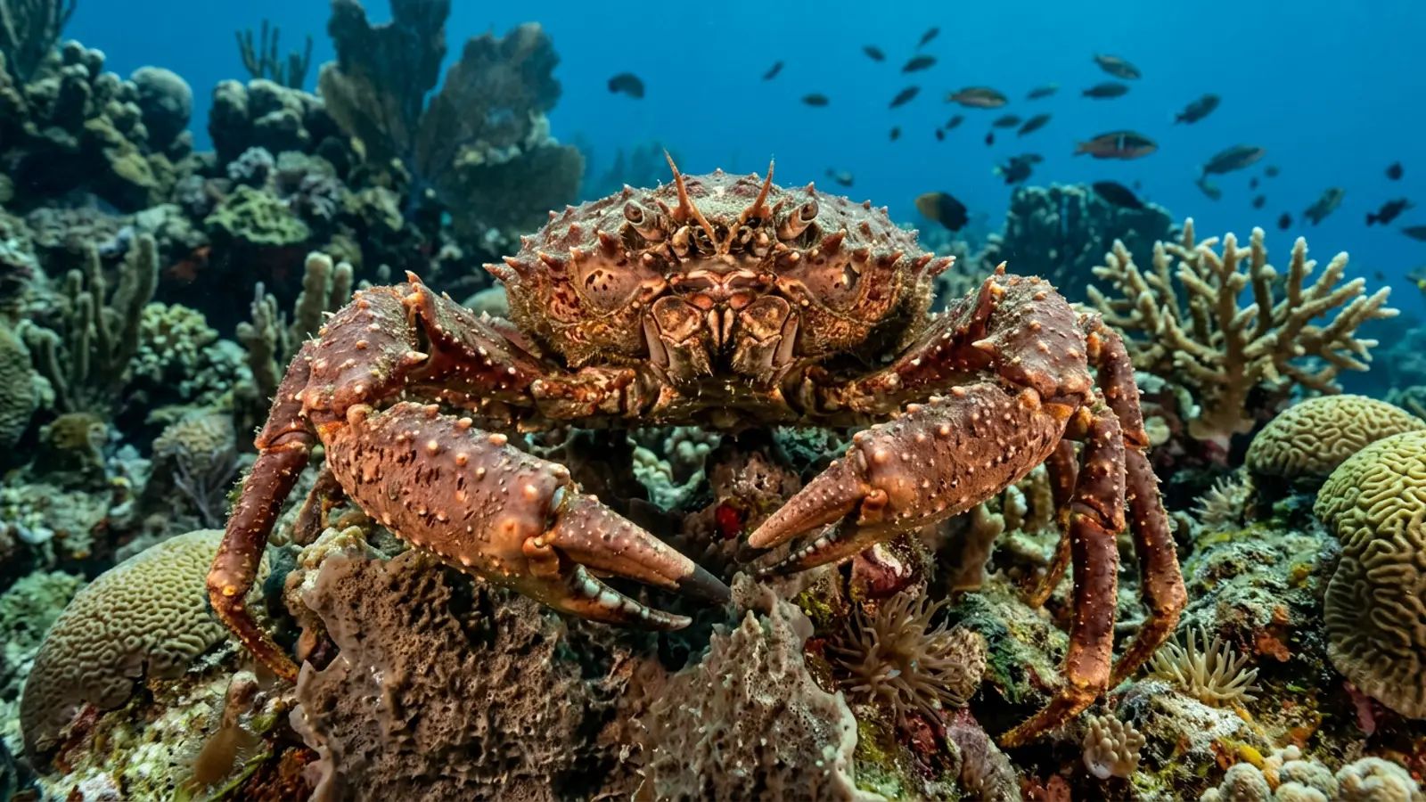Channel clinging crab at the dive site South East Cut