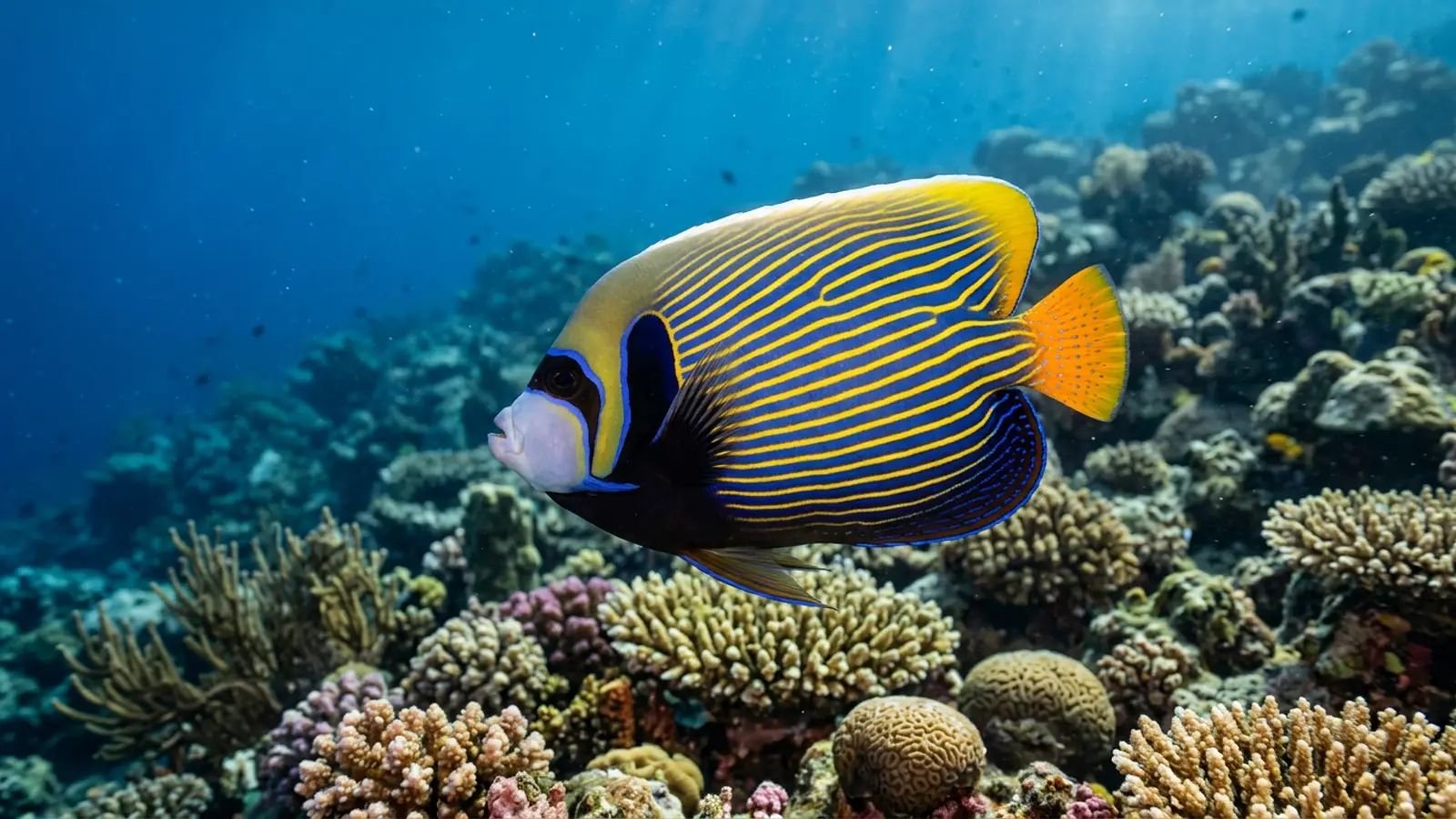 Emperor Angelfish at the dive site Hiroshi Point