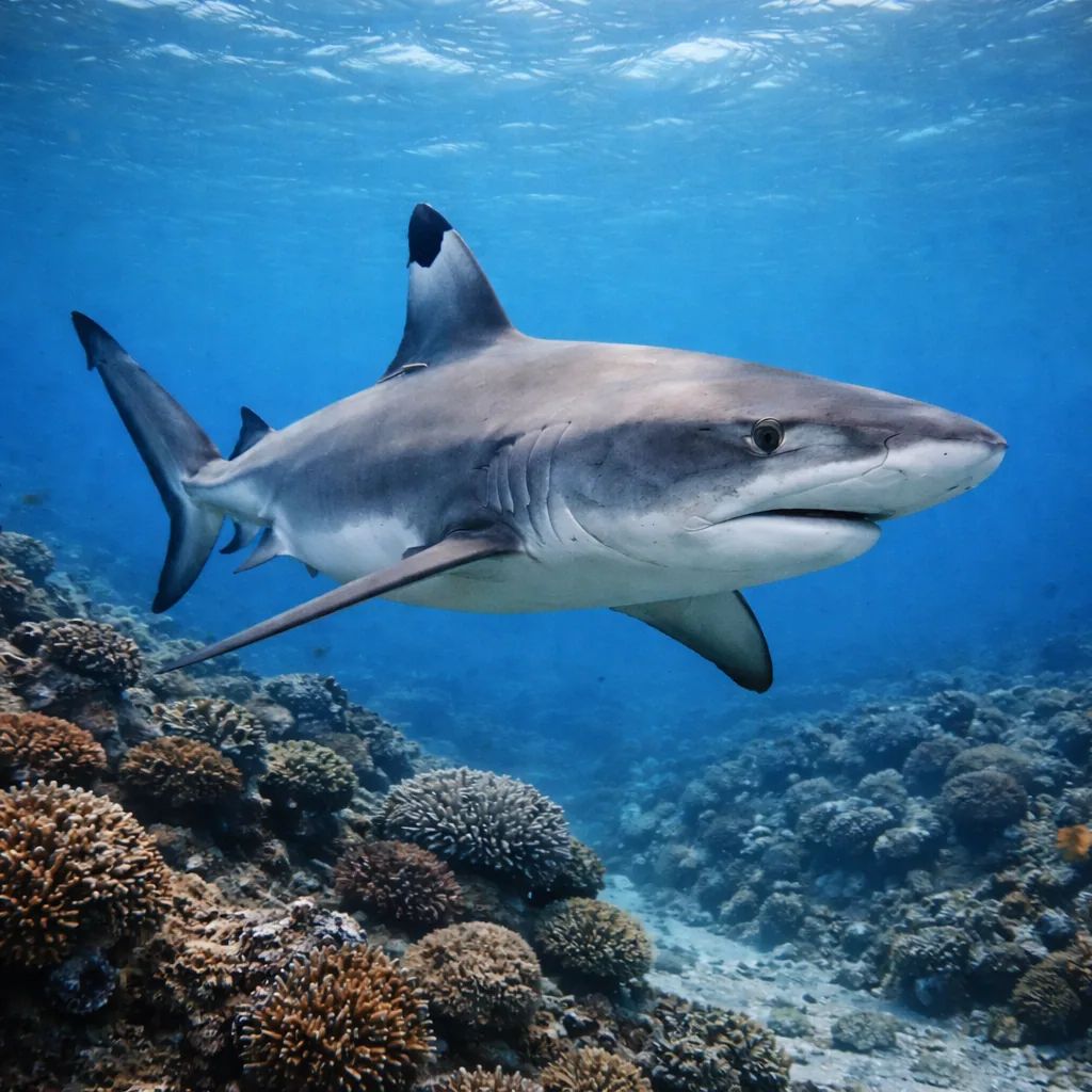 Requins de récif at the dive site Doini Island