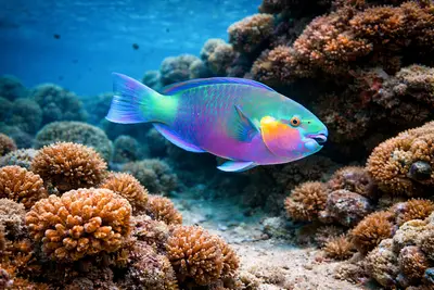 Parrotfish at the dive site Fakarava - Ohotu Reef