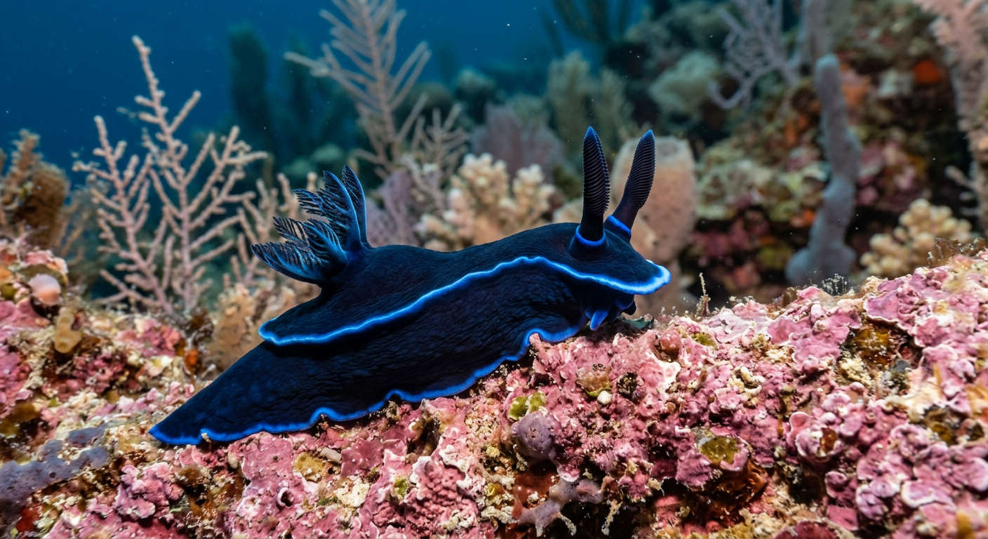 Tambja morosa at the dive site Maytag