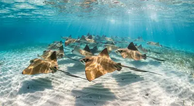 Cownose Ray at the dive site Manta Bommie