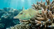 Wyoblak długocierniowy (Oxymonacanthus longirostris) – życie morskie