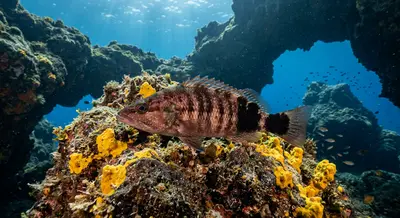 Comber at the dive site Poente