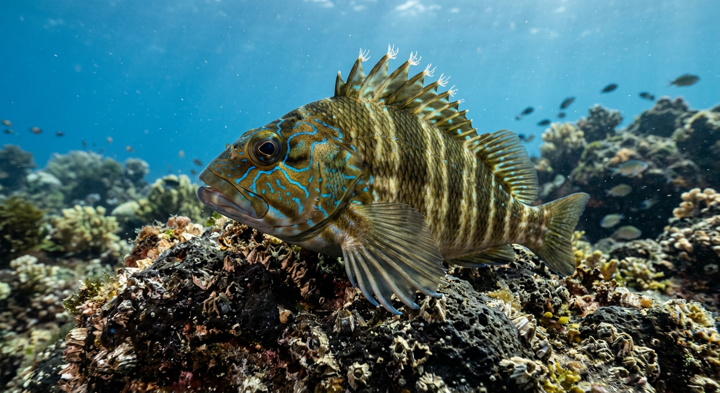 Pez Halcón Gigante (Cirrhitus rivulatus) – vida marina