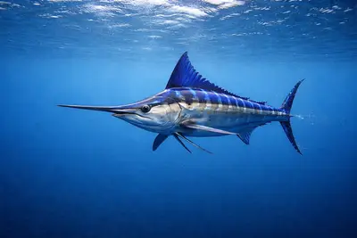 Giant Marlin at the dive site Fakarava - Ohotu Reef