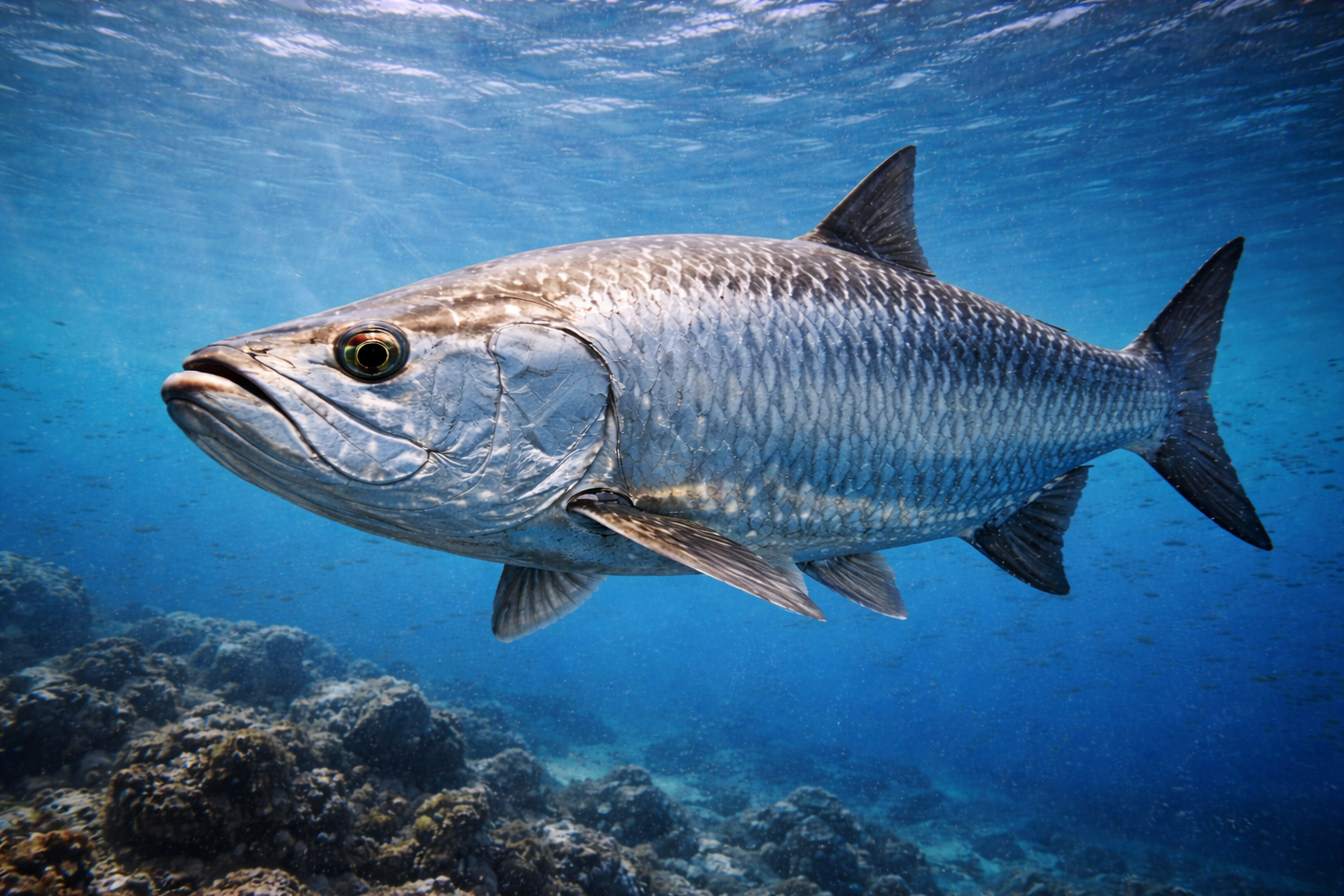 Tarpon at the dive site Chain Wall