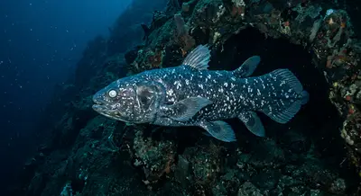 Coelacanth at the dive site The Cathedral (Tulear)