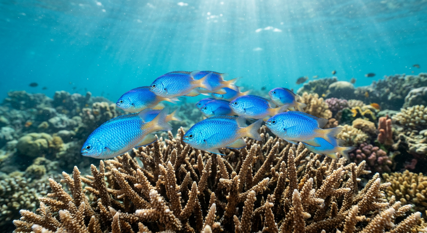Damsels at the dive site Thetford Reef