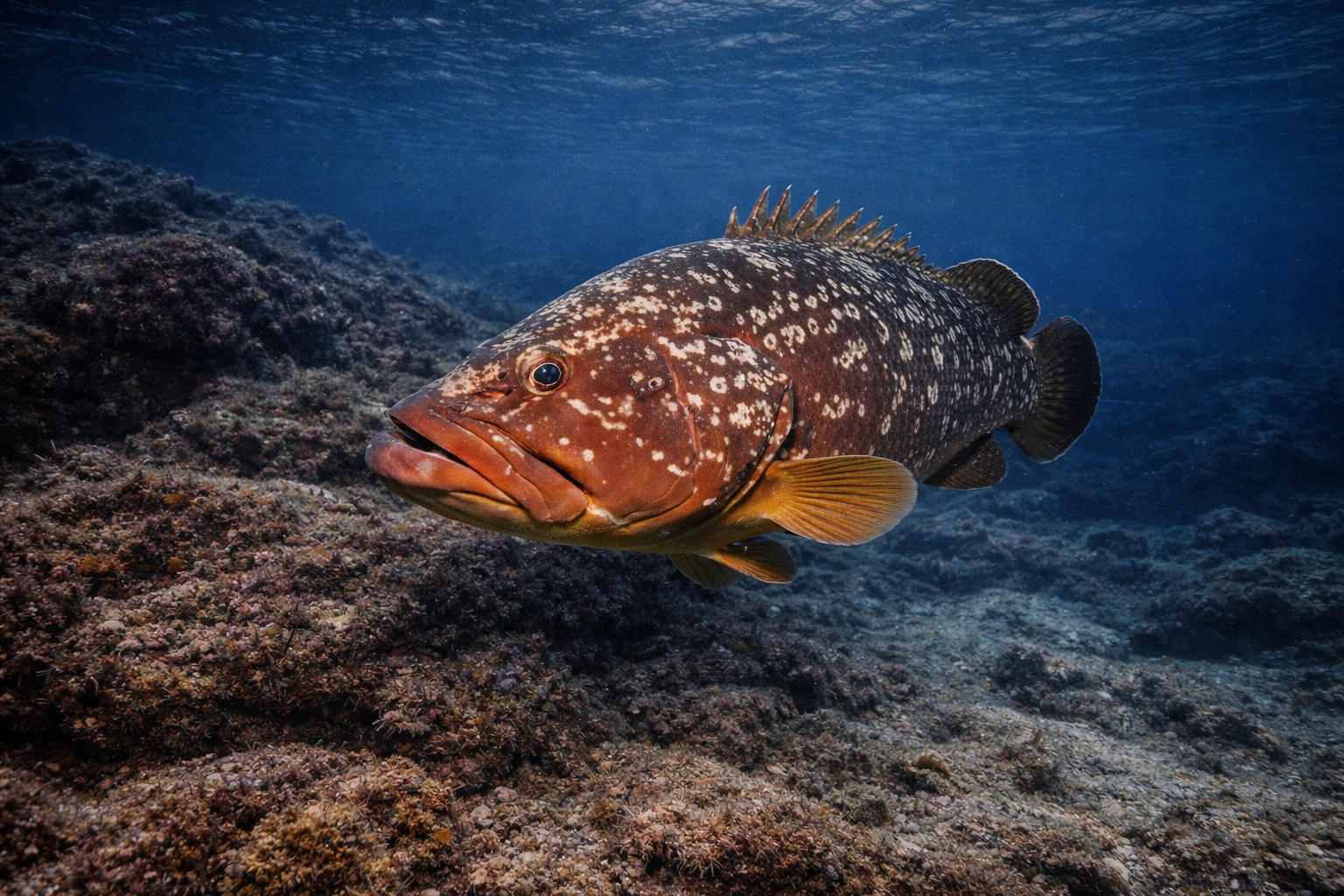 Grouper at the dive site SAS Wreck (Kaş)