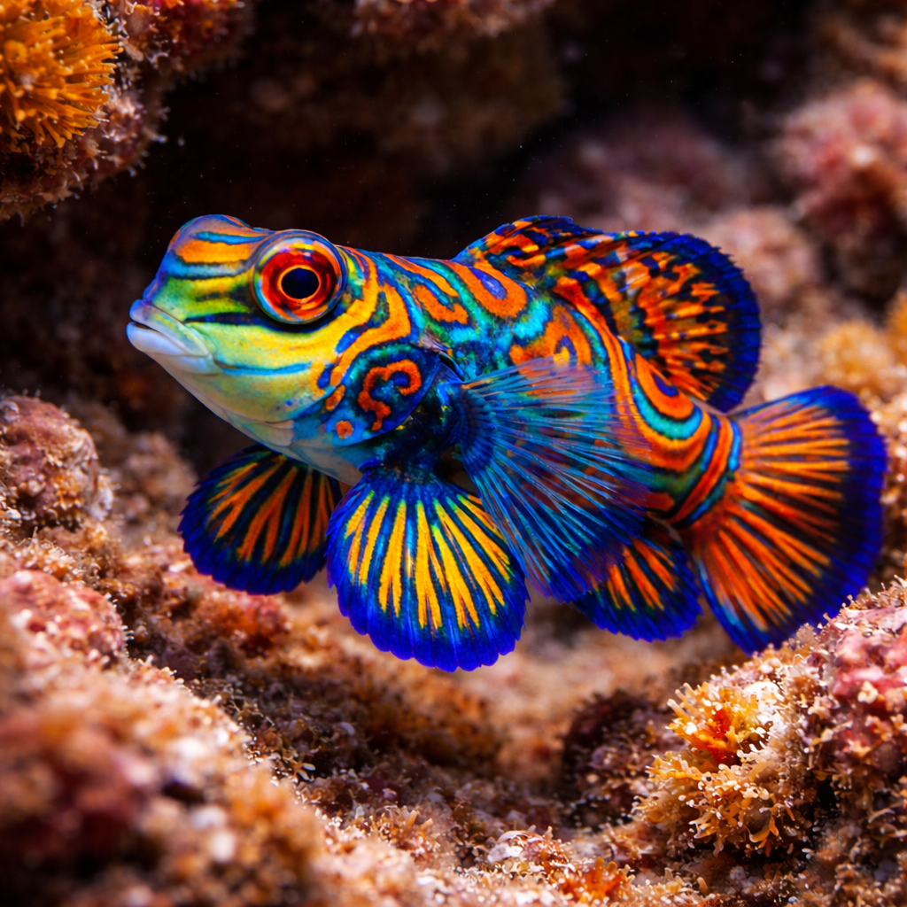 Poisson Mandarin (Synchiropus splendidus) – vie marine