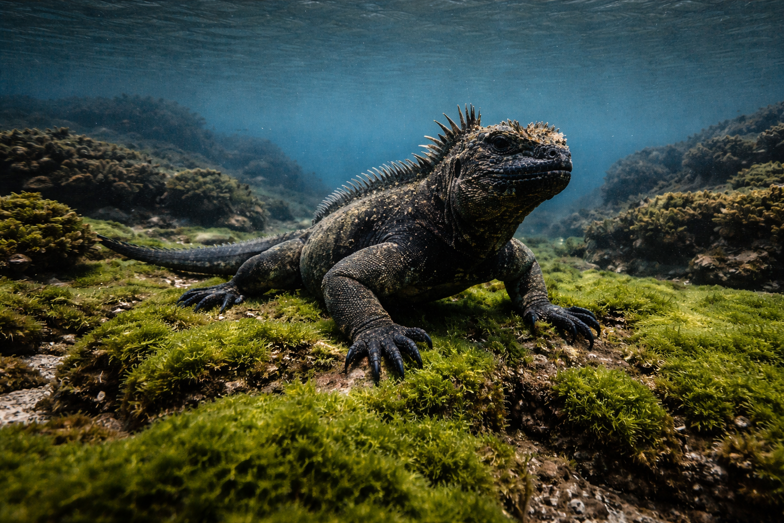 Iguana Marina (Amblyrhynchus cristatus) – vida marina