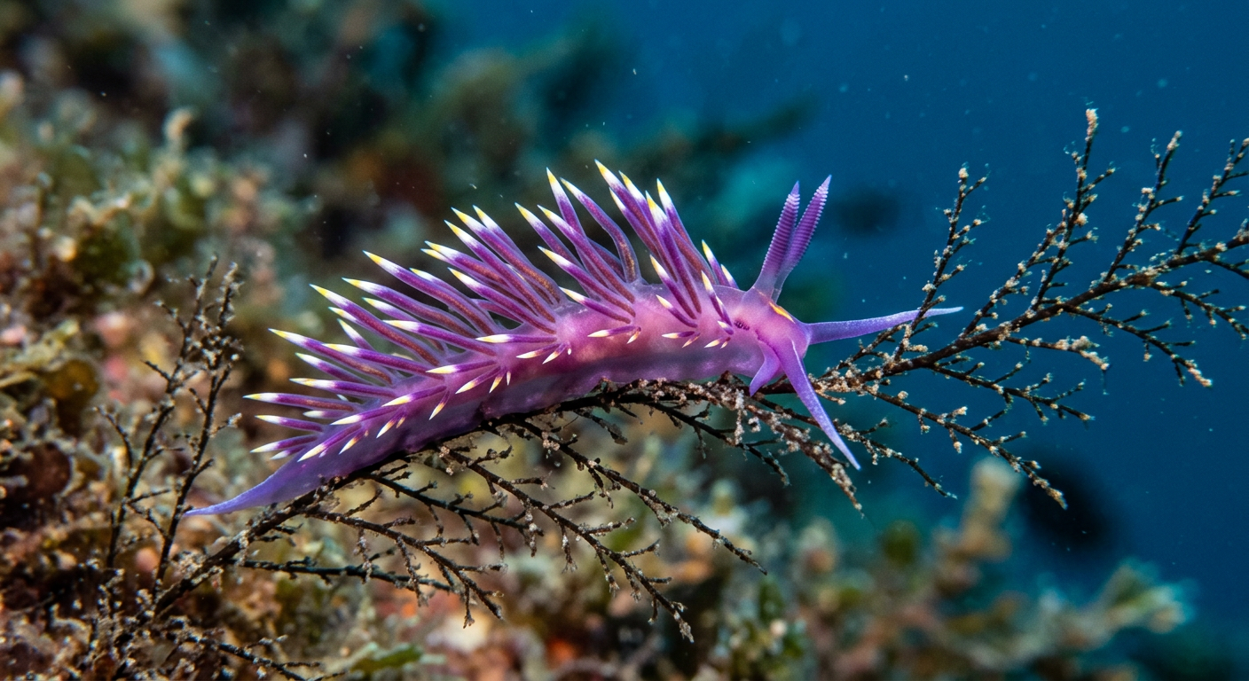 Flabellina i sitt naturlige habitat — dykkerobservasjoner og beste destinasjoner