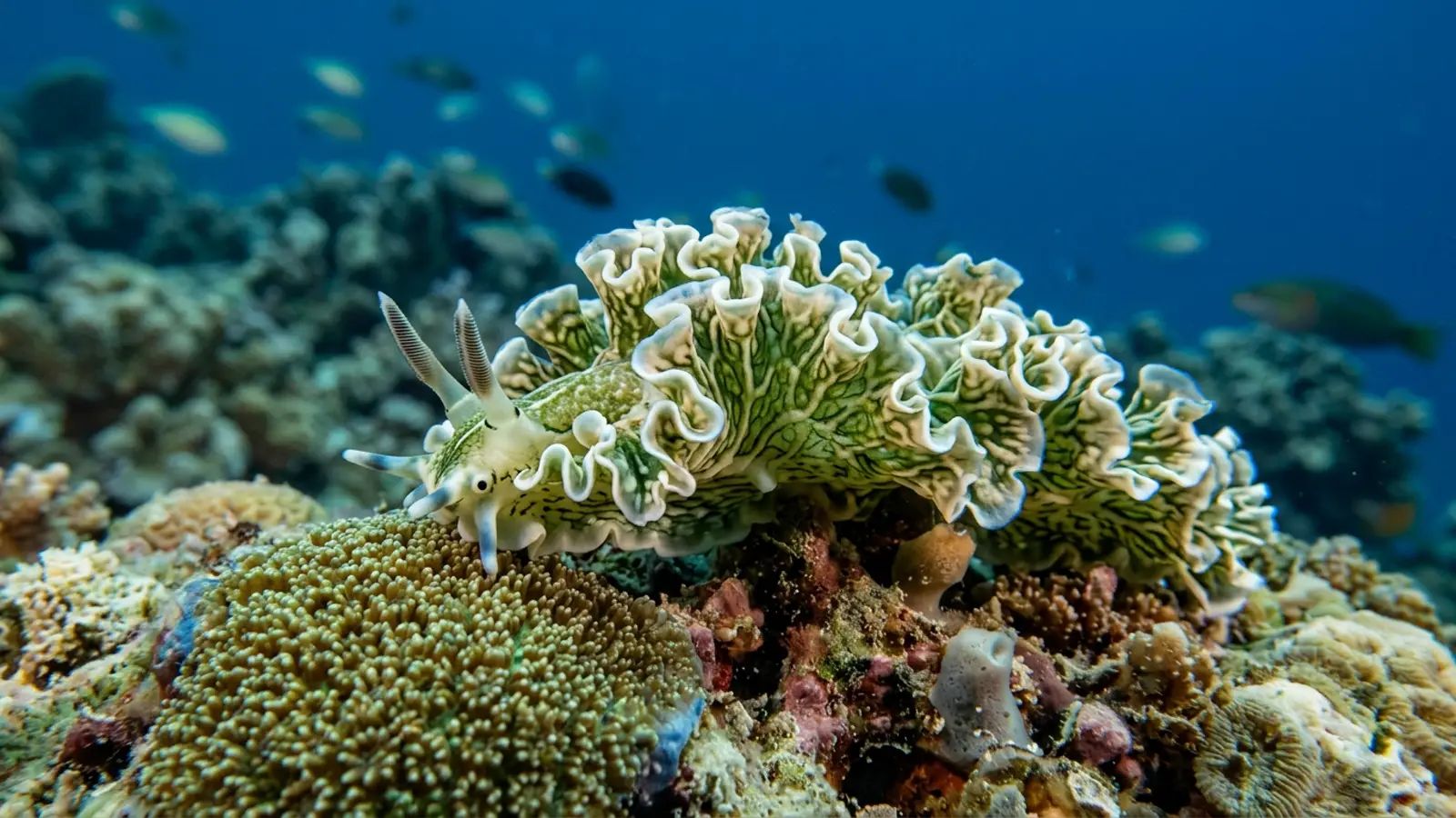 Lettuce Sea Slug at the dive site Crab Wall