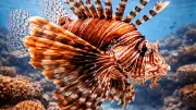 Siipisimppu (Pterois volitans) – meren eläimistö
