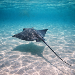 Скат (Hypanus americanus) – морская жизнь