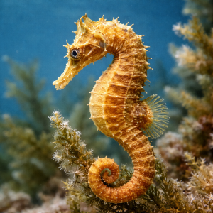 Морской конек (Hippocampus kuda) – морская жизнь