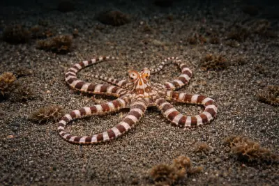 Mimic Octopus at the dive site Pyramids Wall