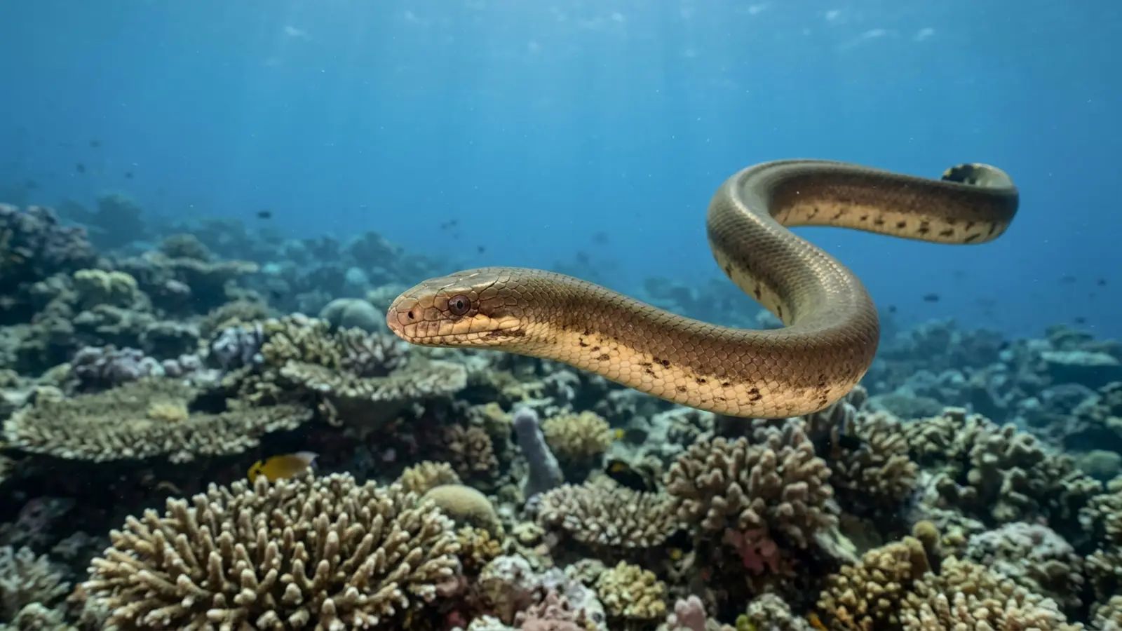 Sea snake at the dive site Jackpot