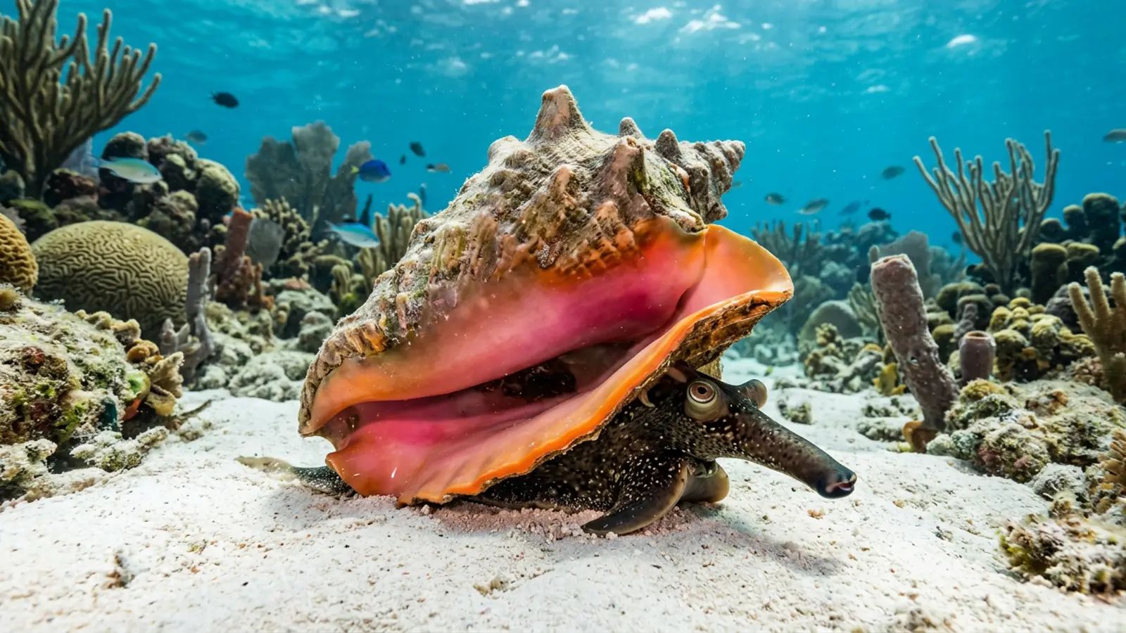 Purple queen at the dive site Komba Island