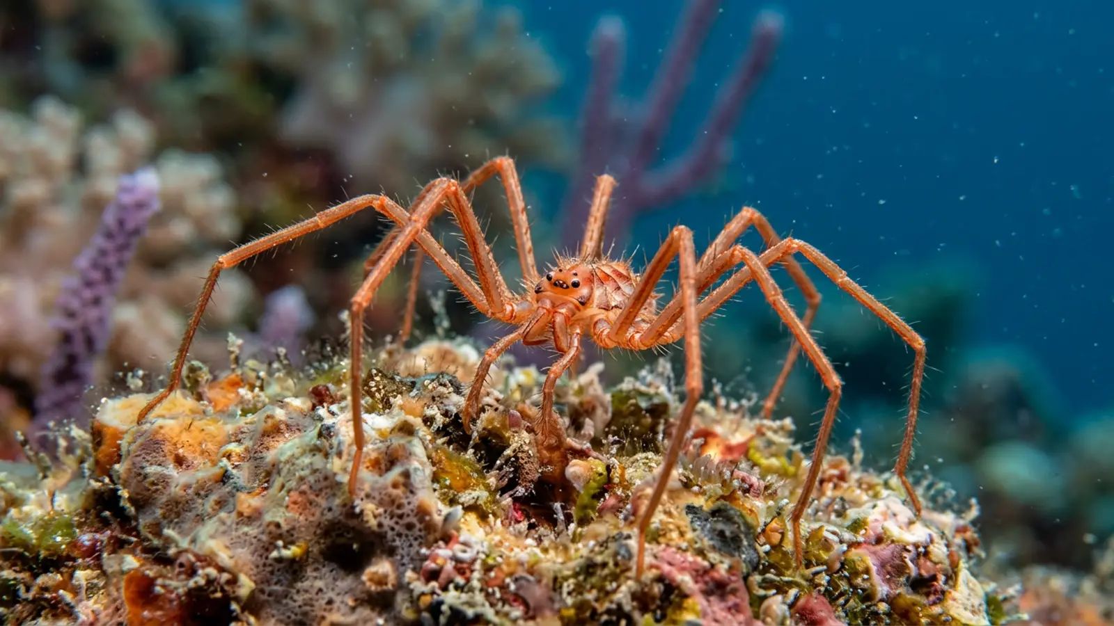 Sea spiders at the dive site Antarctic Peninsula Ice Diving