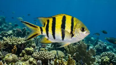 Sergeant Majors at the dive site Duba Coral Forest
