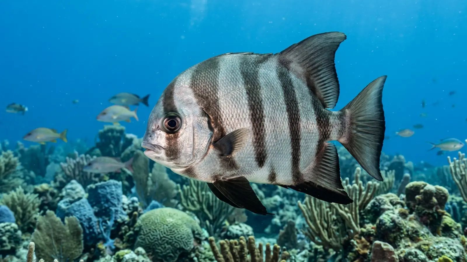 Longfin spadefish at the dive site Jim's Alley