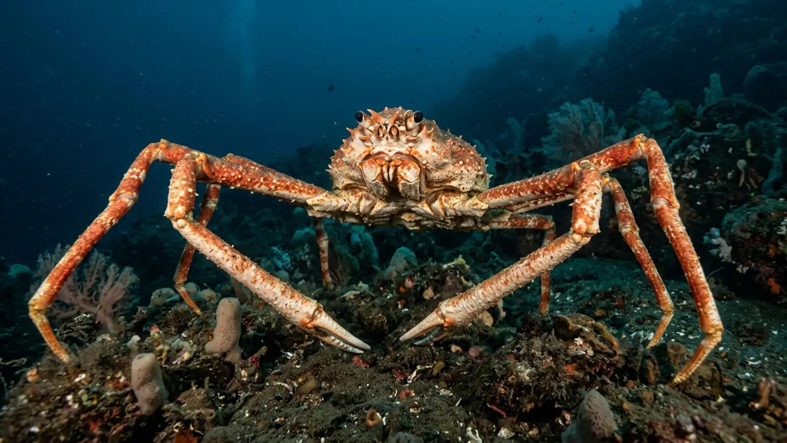 Spider Crab at the dive site Victoria Tunnels