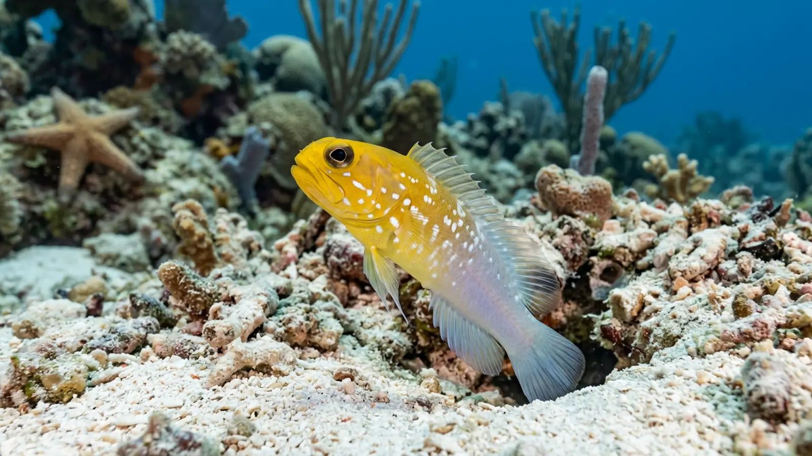 Yellow-Headed Jawfish at the dive site Eagle Ray Alley