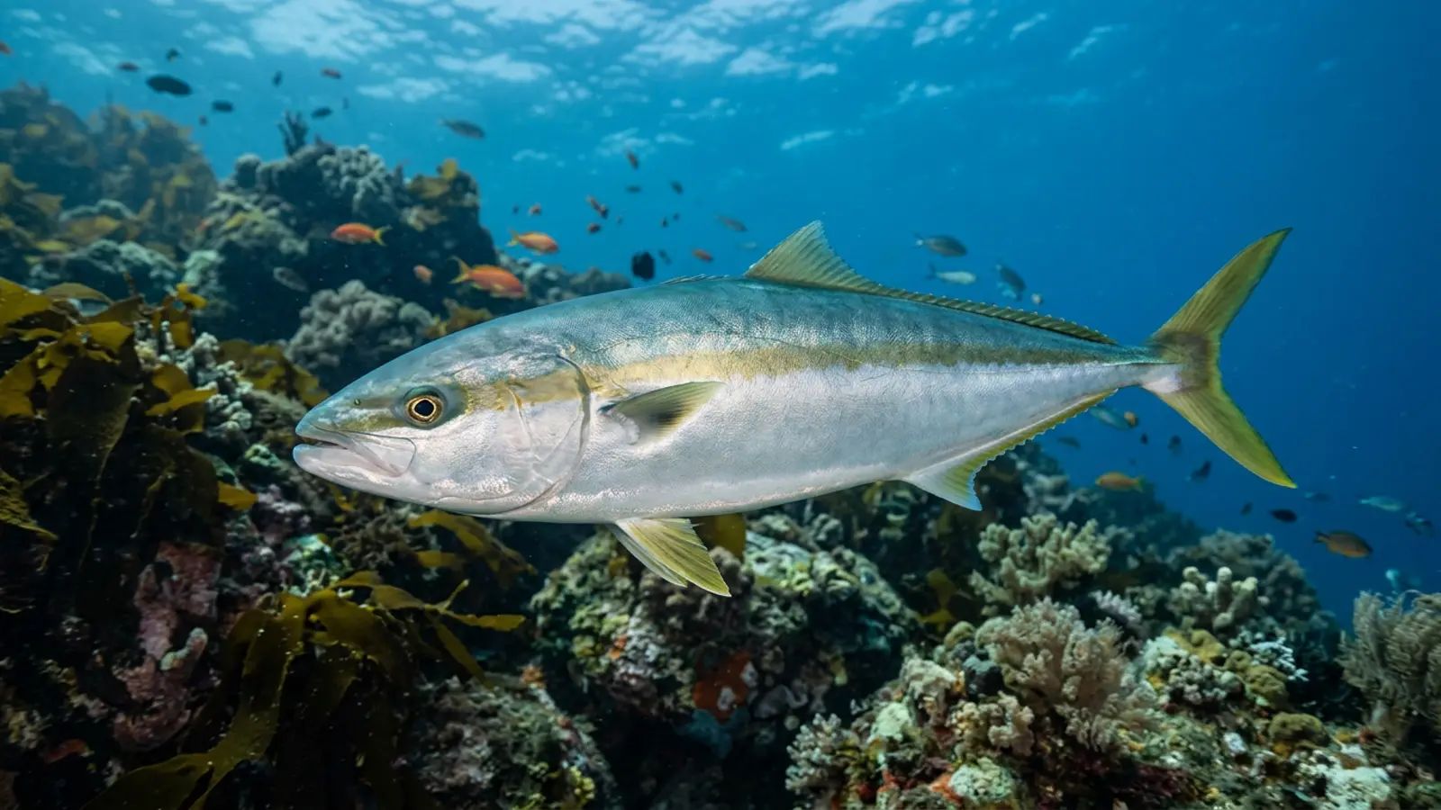 Kingfish at the dive site Gravel Loader