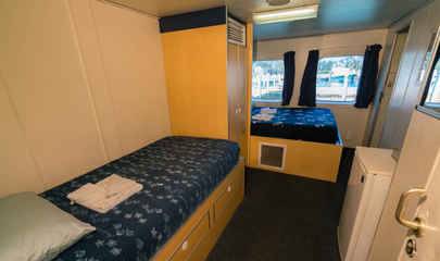 Queen Ocean View Cabin with Triple Capability.