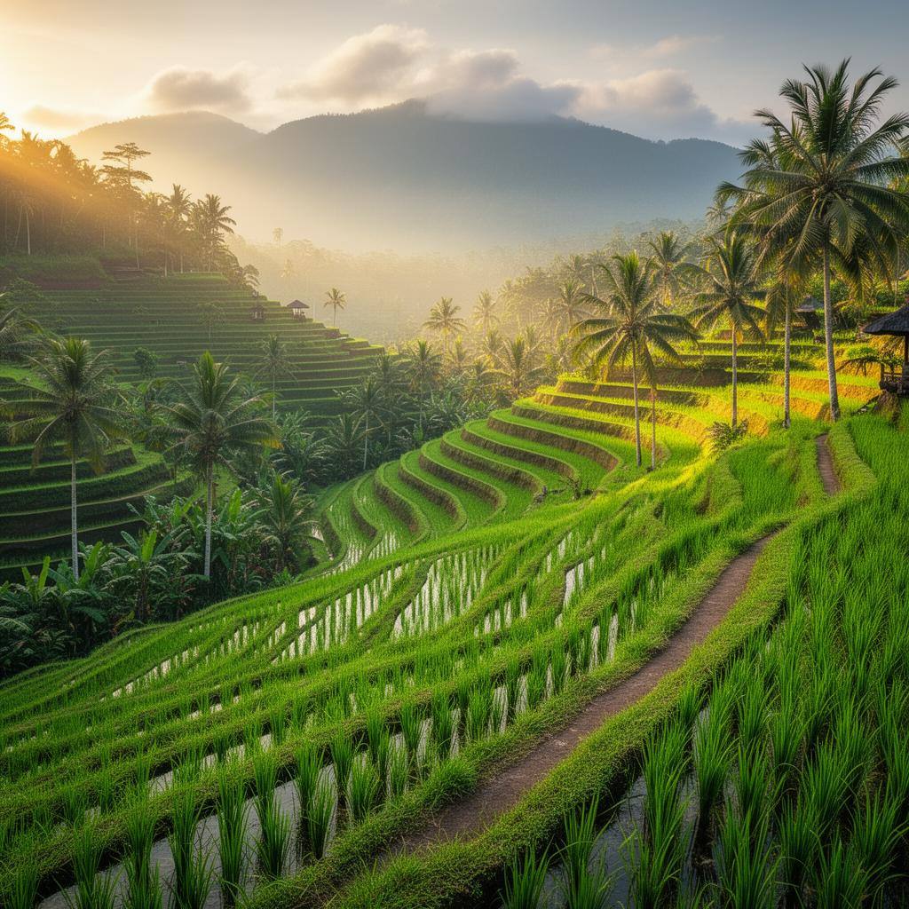 Spacery po tarasach ryżowych Ubud